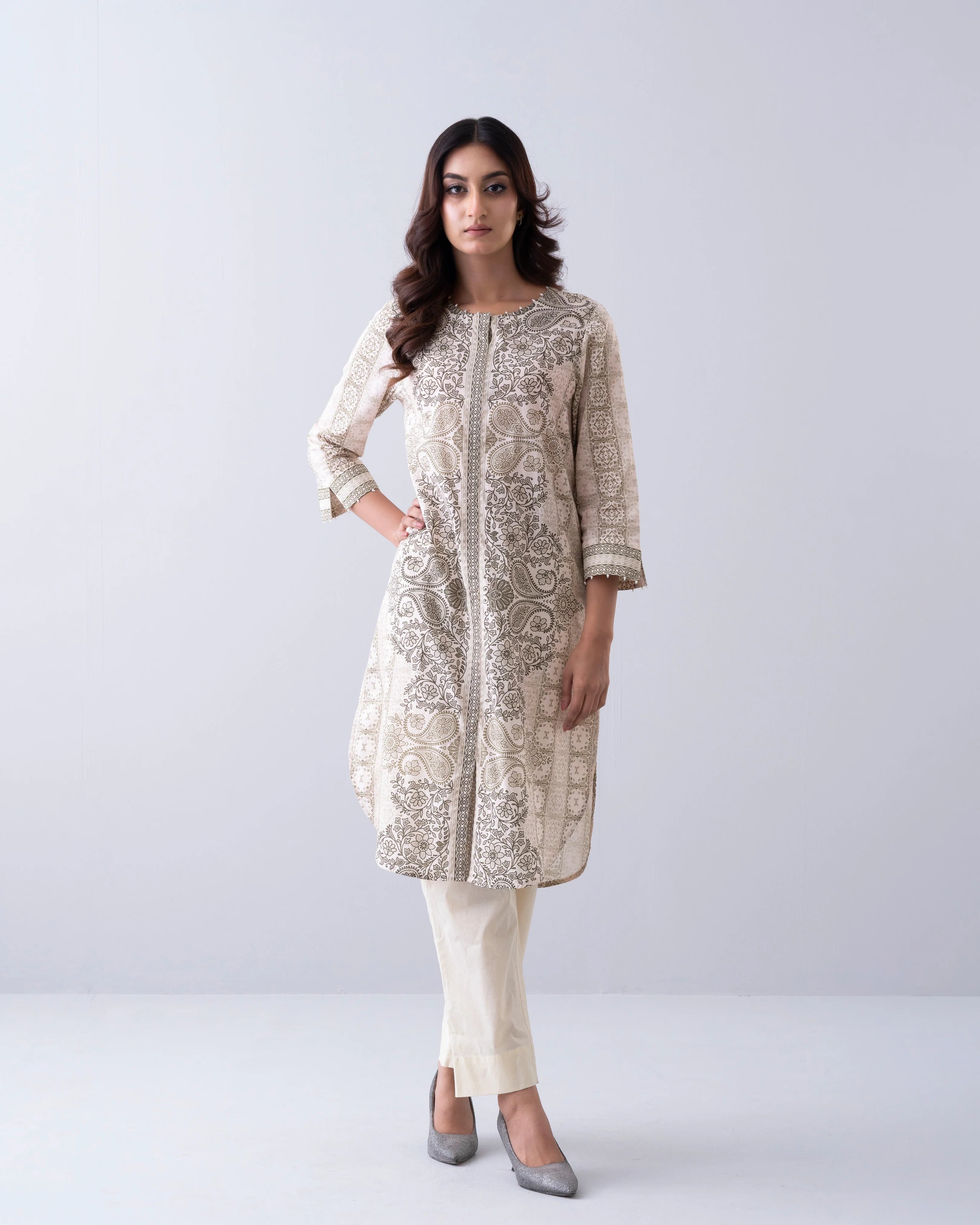 Relaxed Fit Printed One-Piece Ethnic Kurta