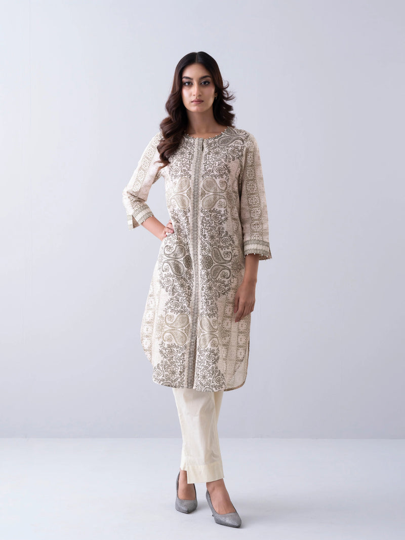 Relaxed Fit Printed One-Piece Ethnic Kurta