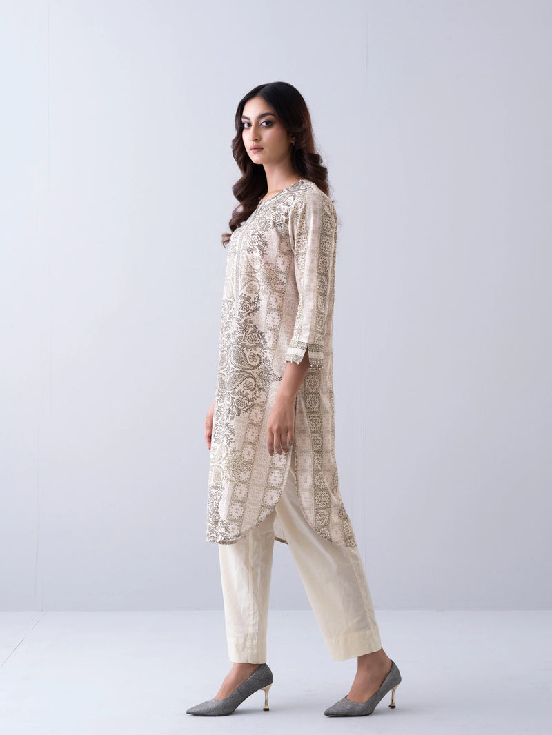 Relaxed Fit Printed One-Piece Ethnic Kurta