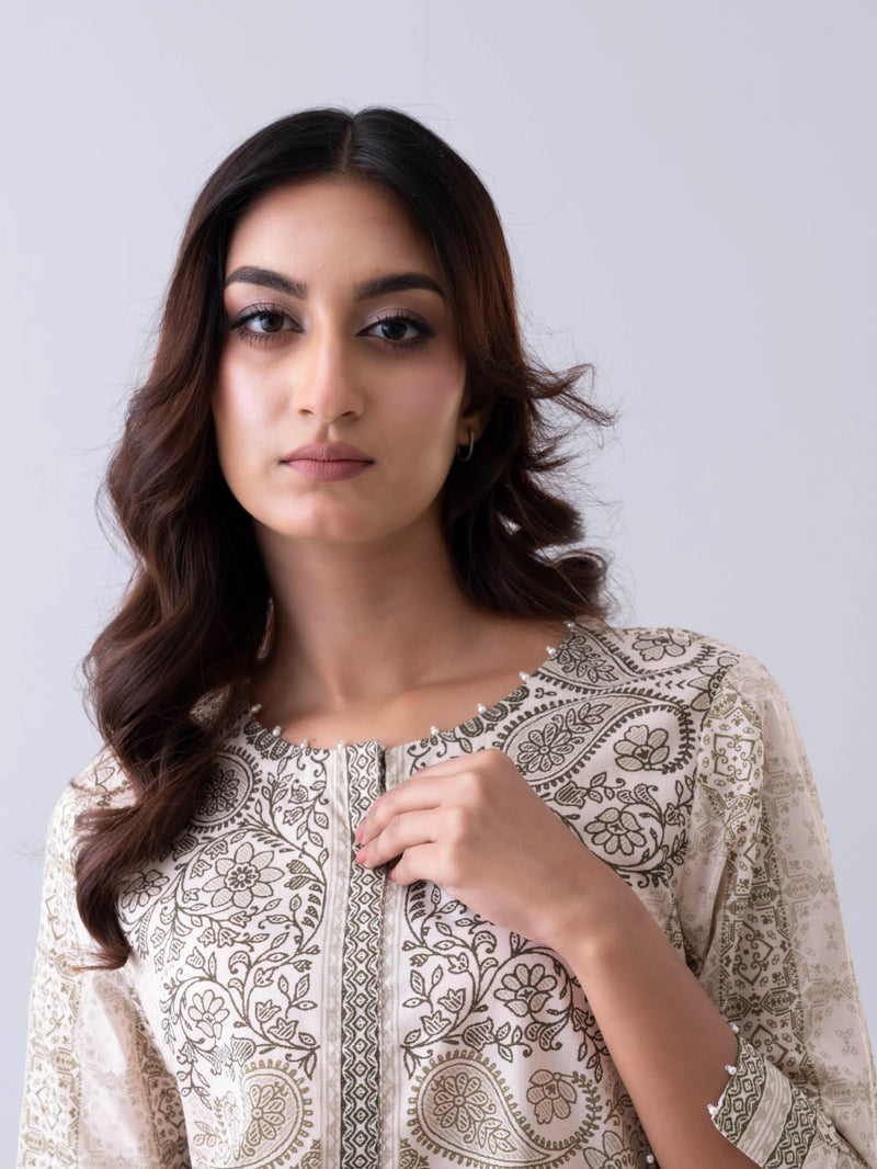 Relaxed Fit Printed One-Piece Ethnic Kurta
